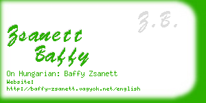 zsanett baffy business card